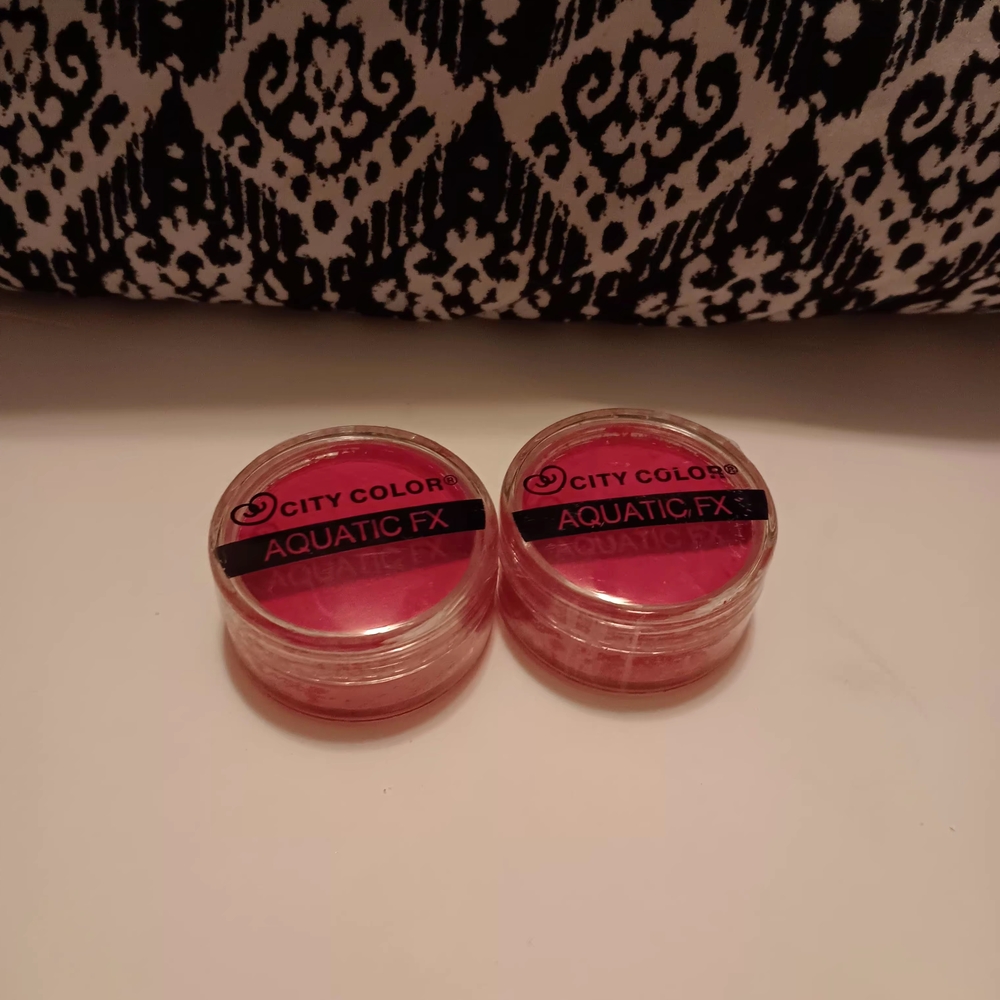 City Colors Aquatic Fx, Pink Neon Love  Set Of 2 Eyeshadows New